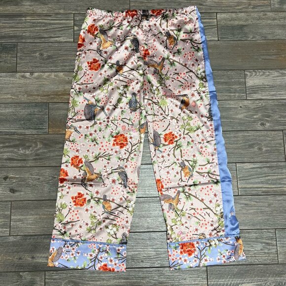 NWT $248 HAH X Free People Haht Satin Eco Pajama Set XL Violet Queen Fisher - Picture 10 of 16